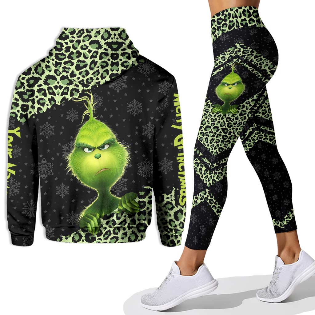 Joyeux Noël ! Ensemble sweat à capuche et leggings personnalisés avec étole de Noël