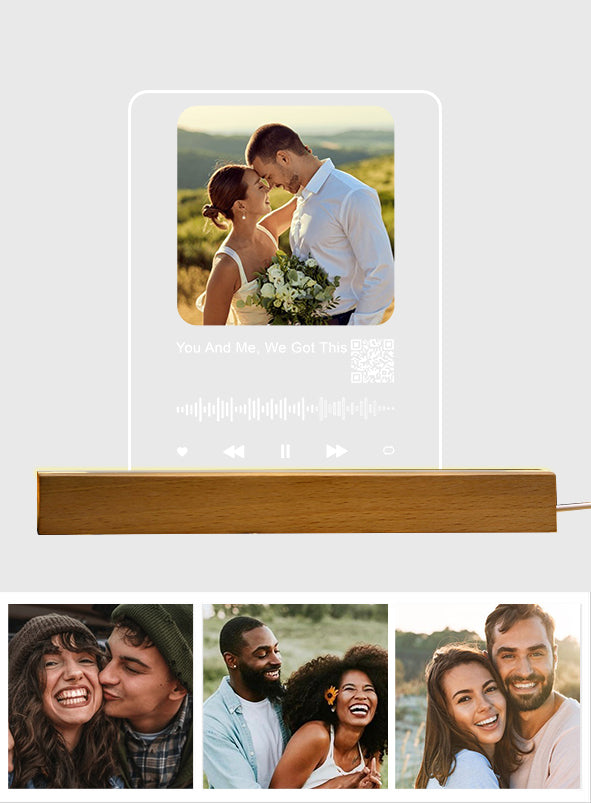 Create Your Own Couple Song - Personalized Couple LED Night Light