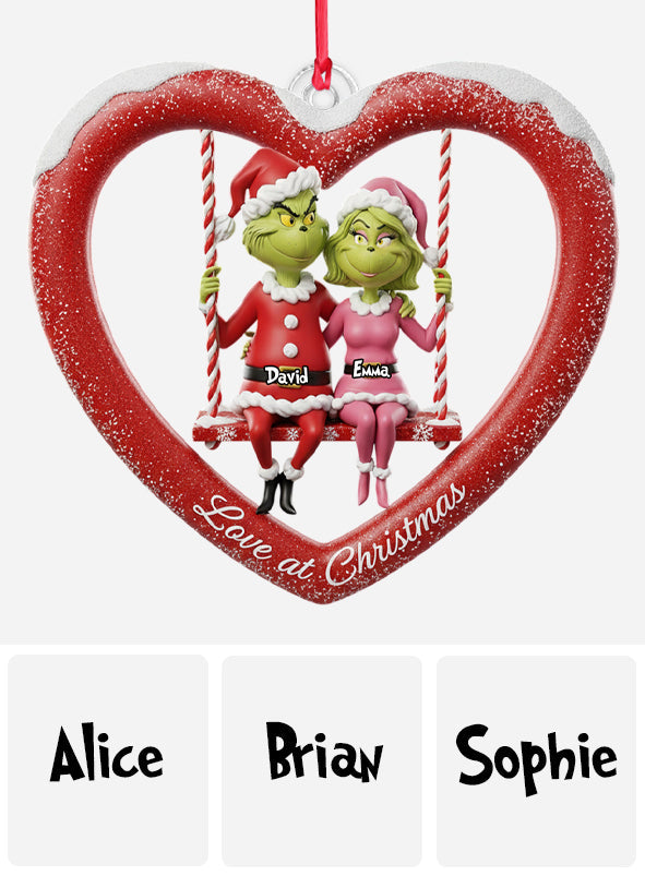 Couple Gift Merry Grinchmas - Personalized Stole Christmas Ornament