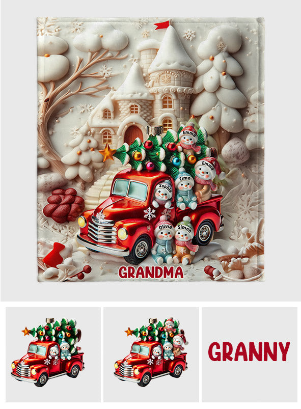 Couverture personnalisée pour grand-mère « Les Mignonnes de Nana »