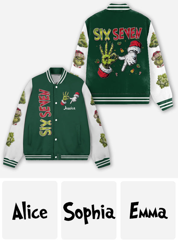 Six Seven - Personalized Stole Christmas Varsity Jacket