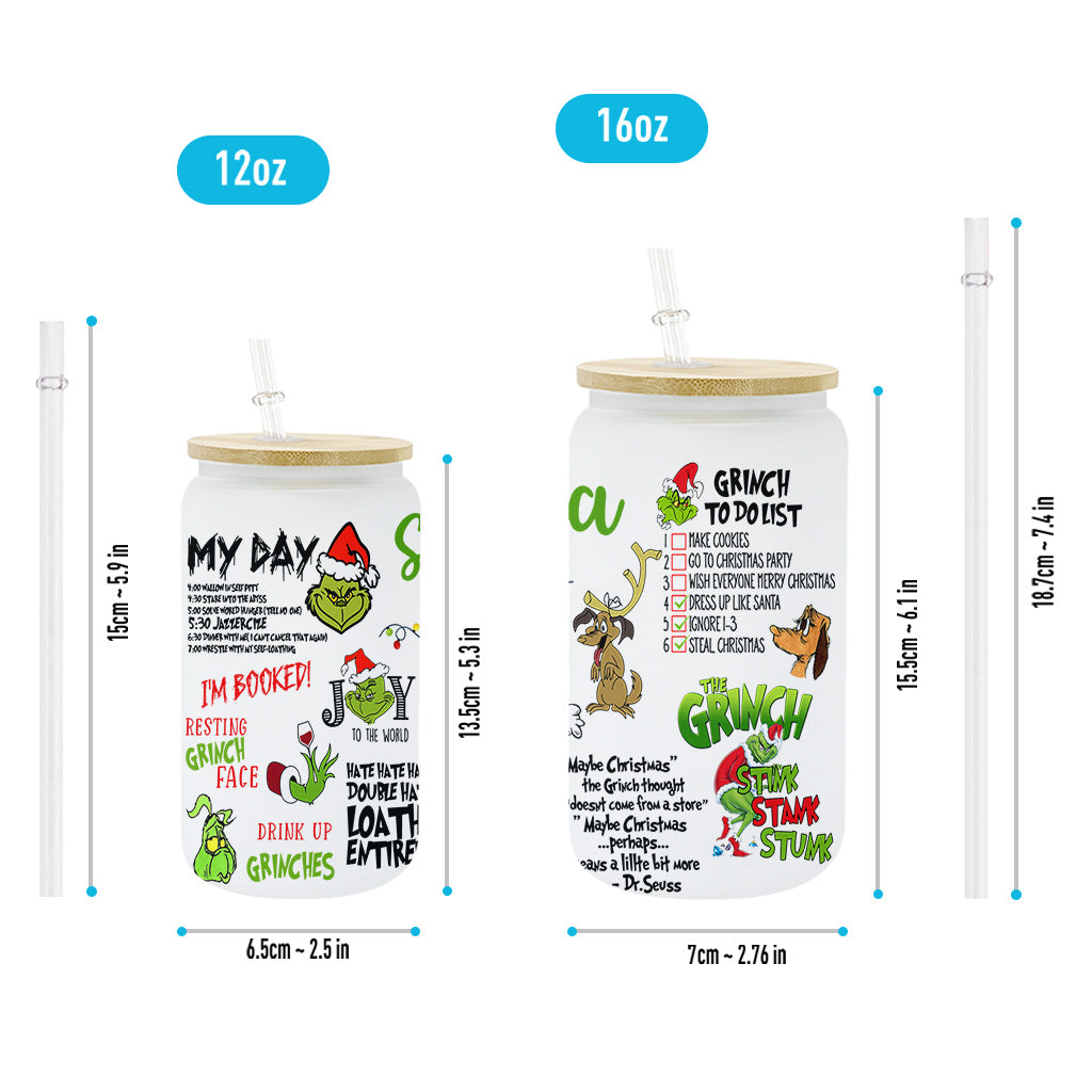 I'm Booked - Personalized Stole Christmas Can Glass