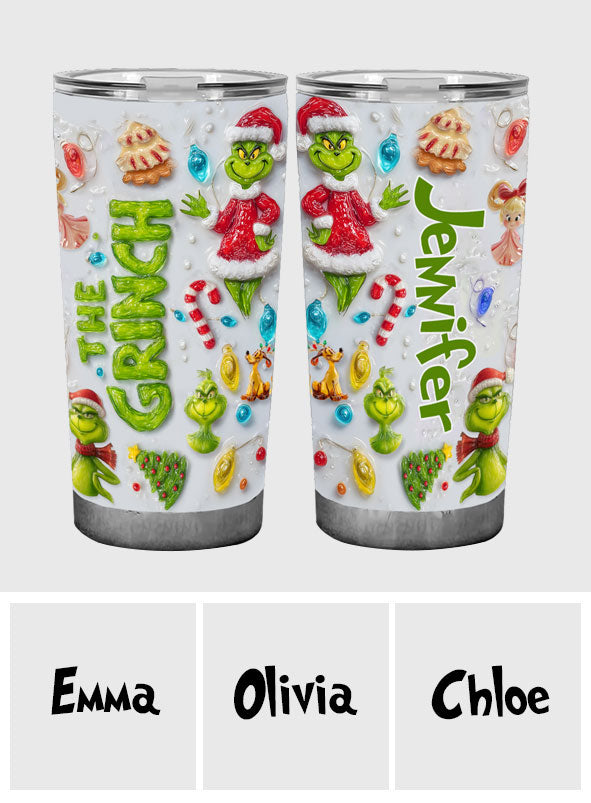 Joyeux Noël Vert - Gobelet de Noël personnalisé avec étole