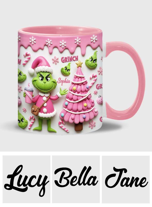 Joyeux Grinchmas - Mug personnalisé avec étole de Noël