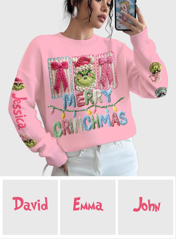 Joyeux Grinchmas - Étole de Noël personnalisée Pull moche de Noël