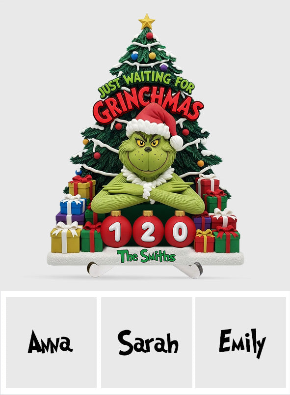 En attendant Noël - Plaque interchangeable personnalisée pour étole de Noël