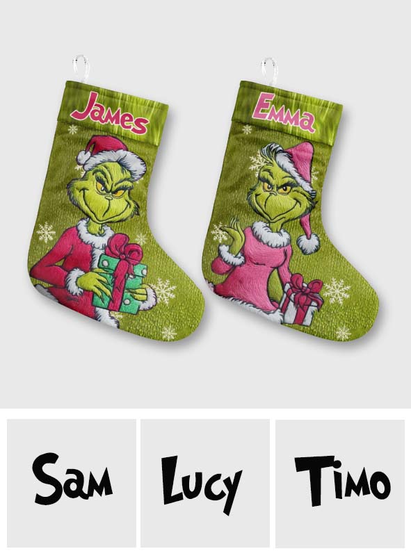 Merry Grinchmas - Personalized Stole Christmas Christmas Stockings
