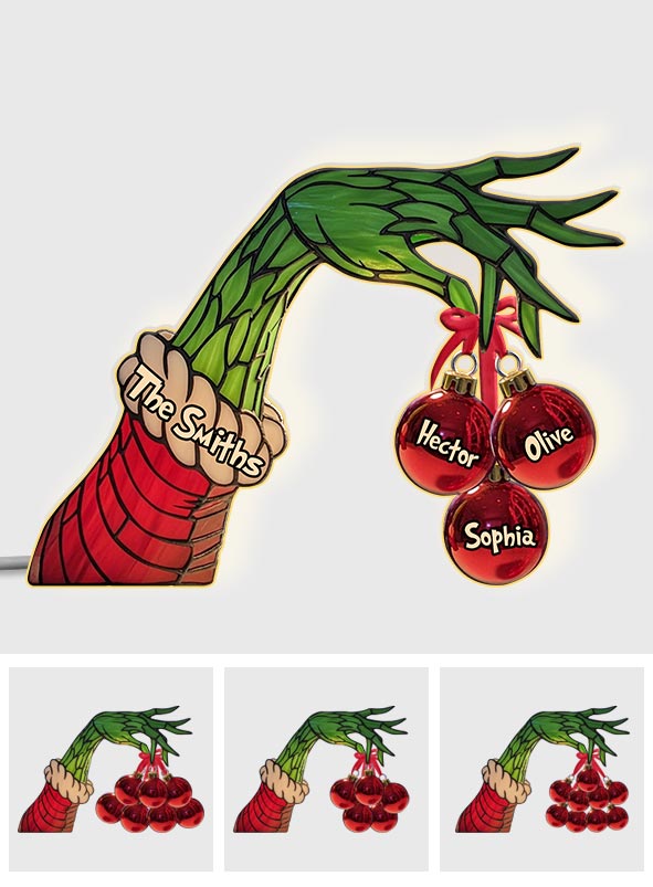 Joyeux Noël - Veilleuse LED personnalisée en acrylique avec étole de Noël