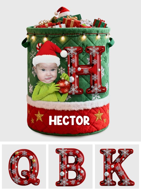 Merry Grinchmas - Personalized Stole Christmas Storage Basket