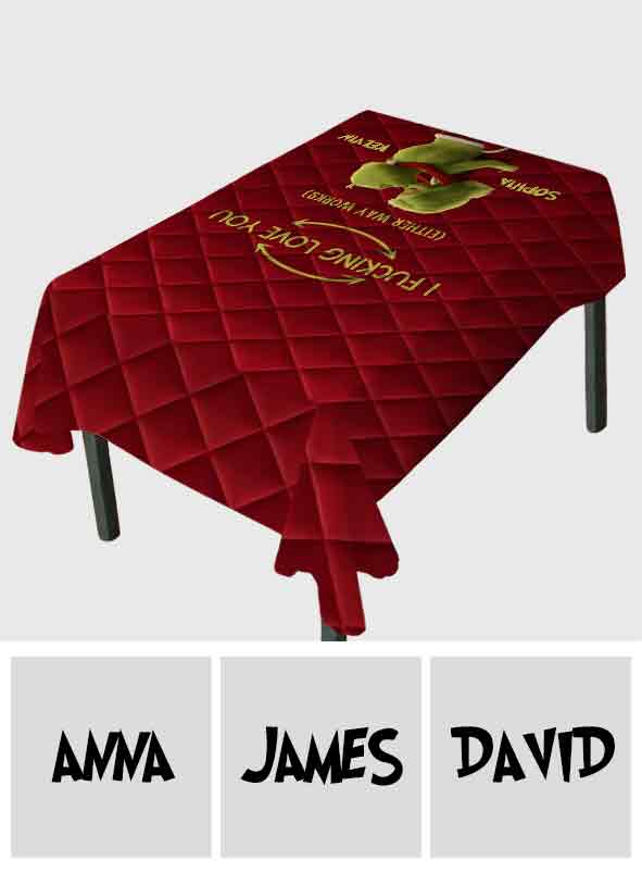 I Love You - Personalized Stole Christmas Table Cloth Cover