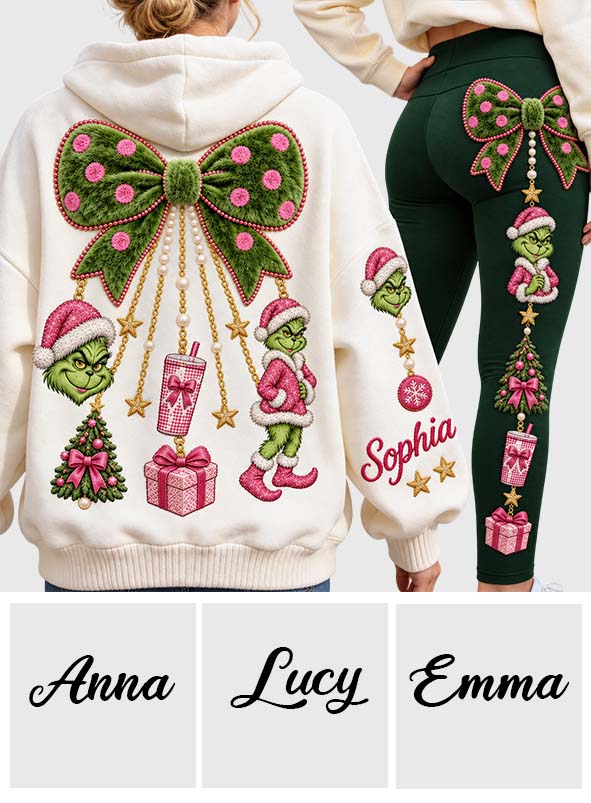 Merry Grinchmas - Personalized Stole Christmas Hoodie and Leggings