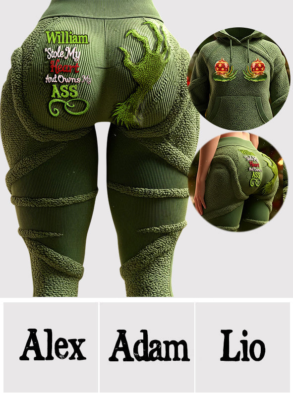 J'ai volé mon cœur - Sweat à capuche et legging de Noël personnalisés « Stole My Heart »