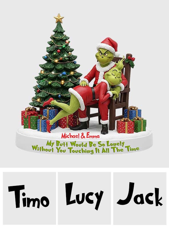 Mes fesses seraient si seules sans tes caresses constantes - Plaque acrylique personnalisée « Étole de Noël » en forme de cœur