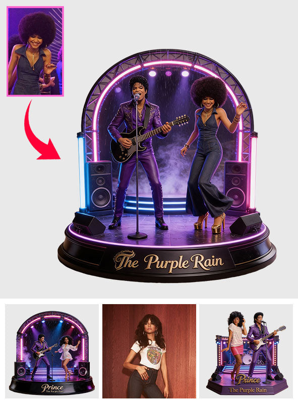 The Purple In The Rain - Personalized Custom Shaped Acrylic Plaque