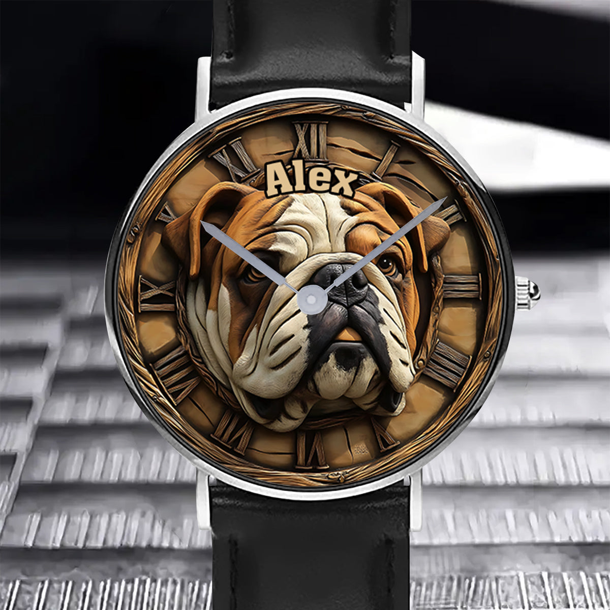 Montre-bracelet personnalisée pour chien Brave Bulldog