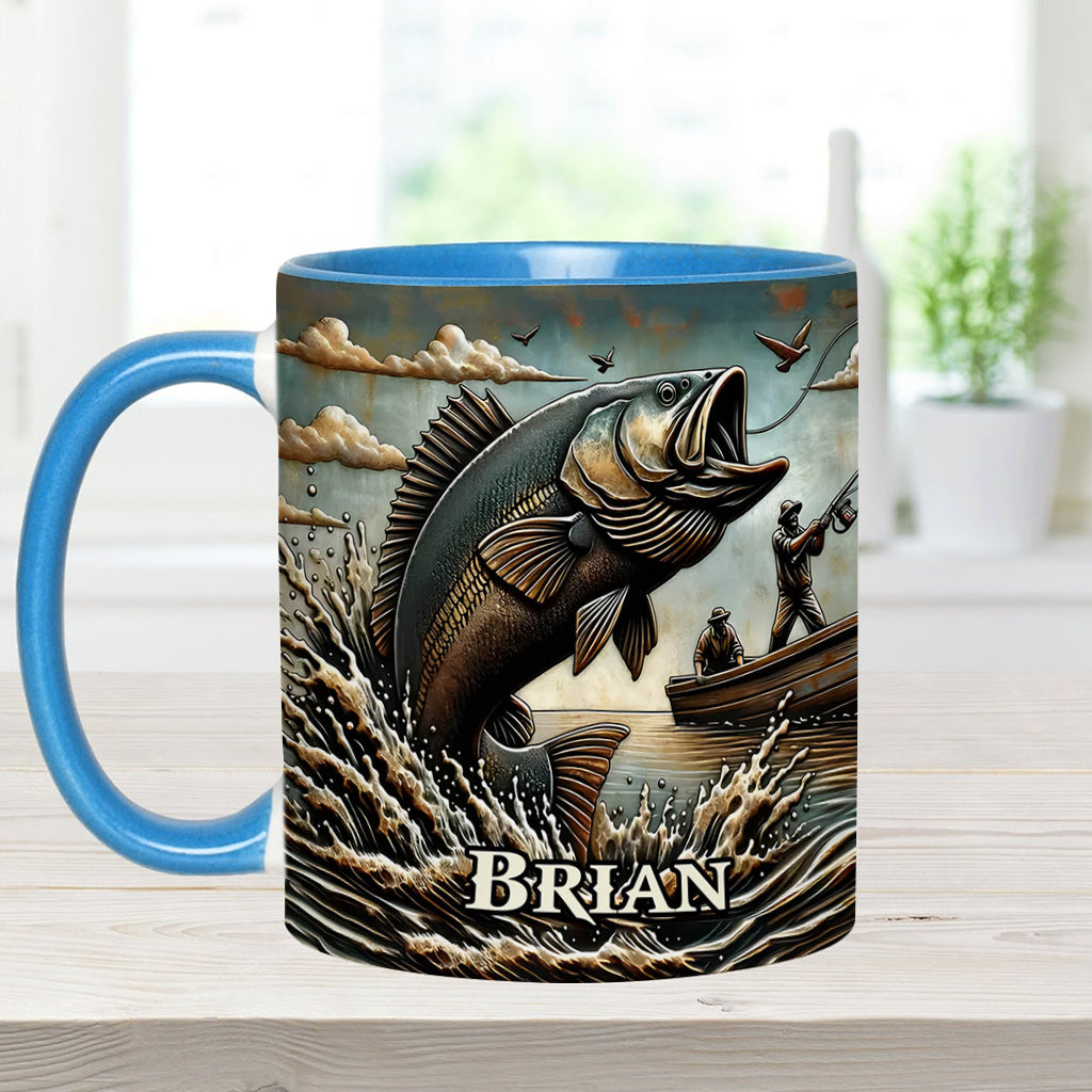 Mug personnalisé « Passionné de pêche »