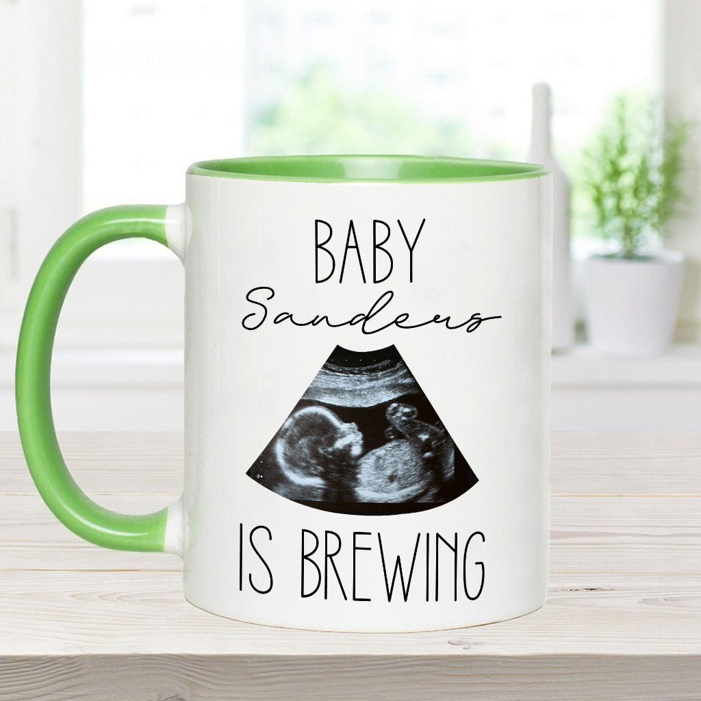 Photo d'échographie de bébé en préparation - Cadeau de grossesse pour votre femme - Mug personnalisé