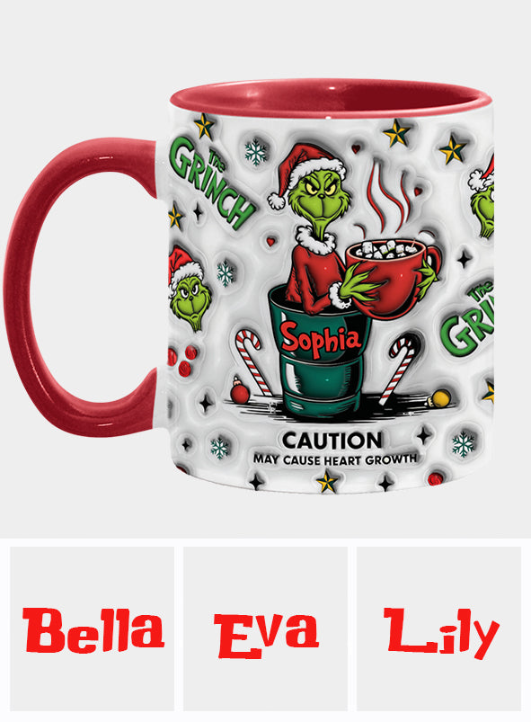 Caution Any Name - Personalized Stole Christmas Accent Mug