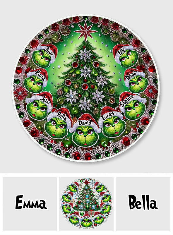 Merry Grinchmas - Personalized Stole Christmas Round Rug