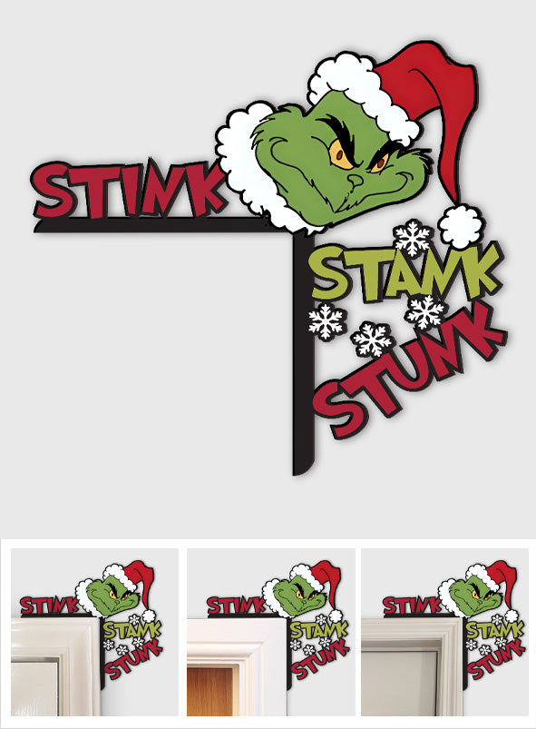 Stink Stank Stunk - Décoration de cadre de porte volée pour Noël