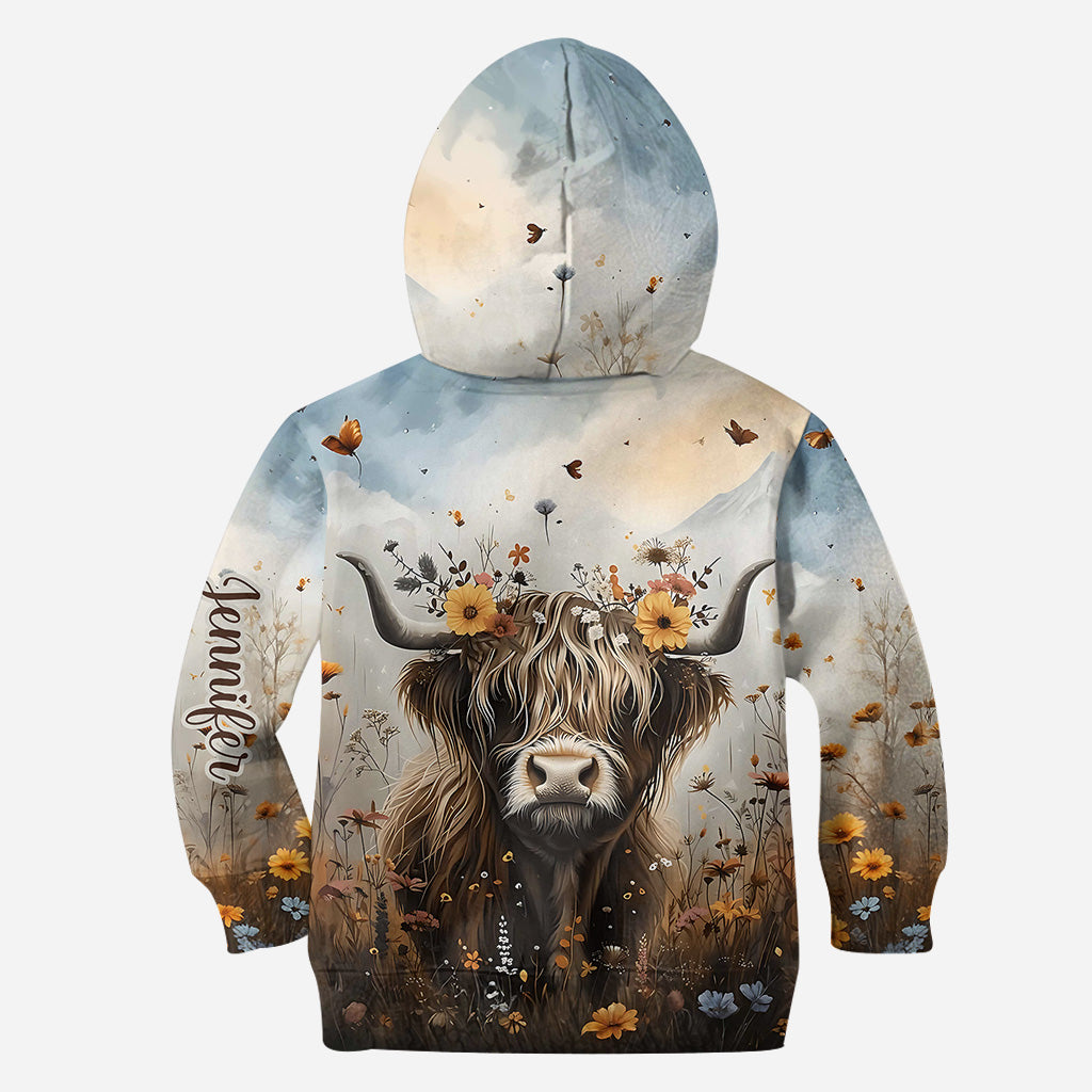Cute Cow - Personalized Highland Cow Hoodie and Leggings