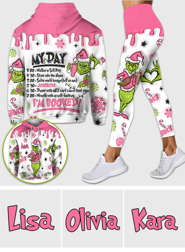 Je suis réservé(e) - Sweat à capuche et legging personnalisés « Étole de Noël »