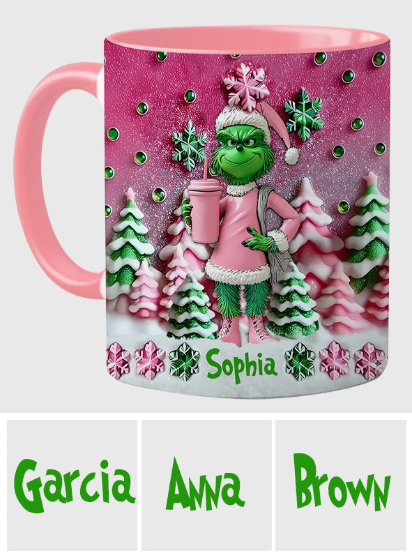 Joyeux Grinchmas - Mug personnalisé avec étole de Noël