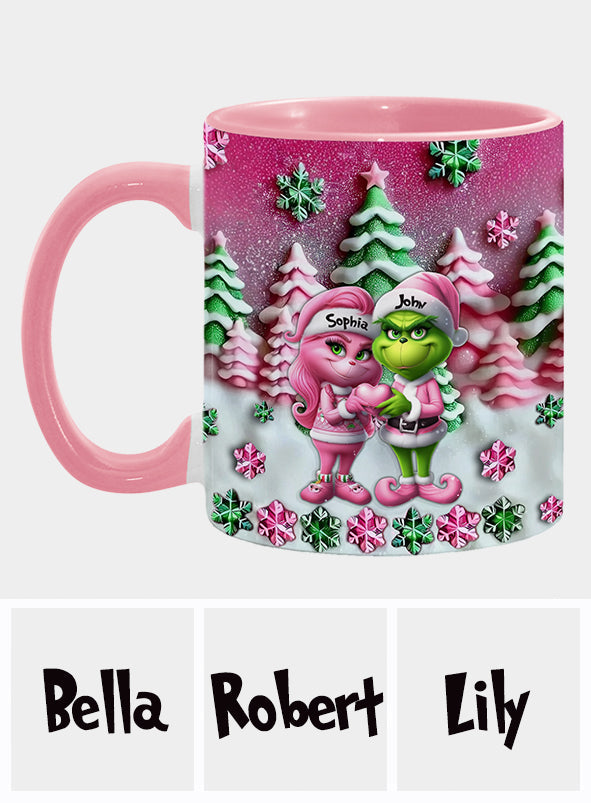 Grinchy Couple - Personalized Stole Christmas Accent Mug