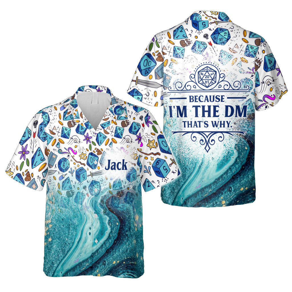 Parce que je suis le MJ - Chemise hawaïenne RPG personnalisée