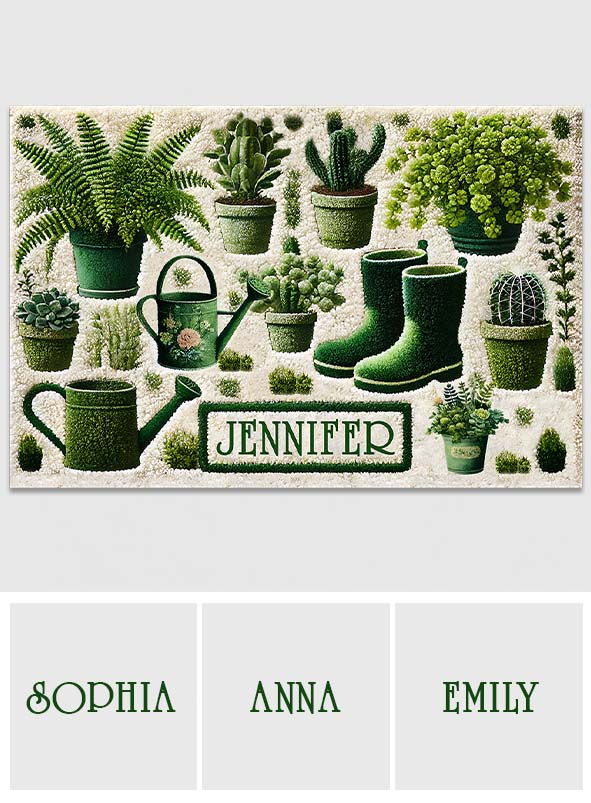 Beautiful Plants - Personalized Gardening Doormat