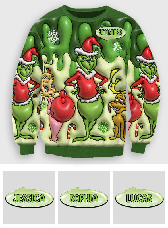 Merry Christmas - Personalized Stole Christmas Ugly Sweater