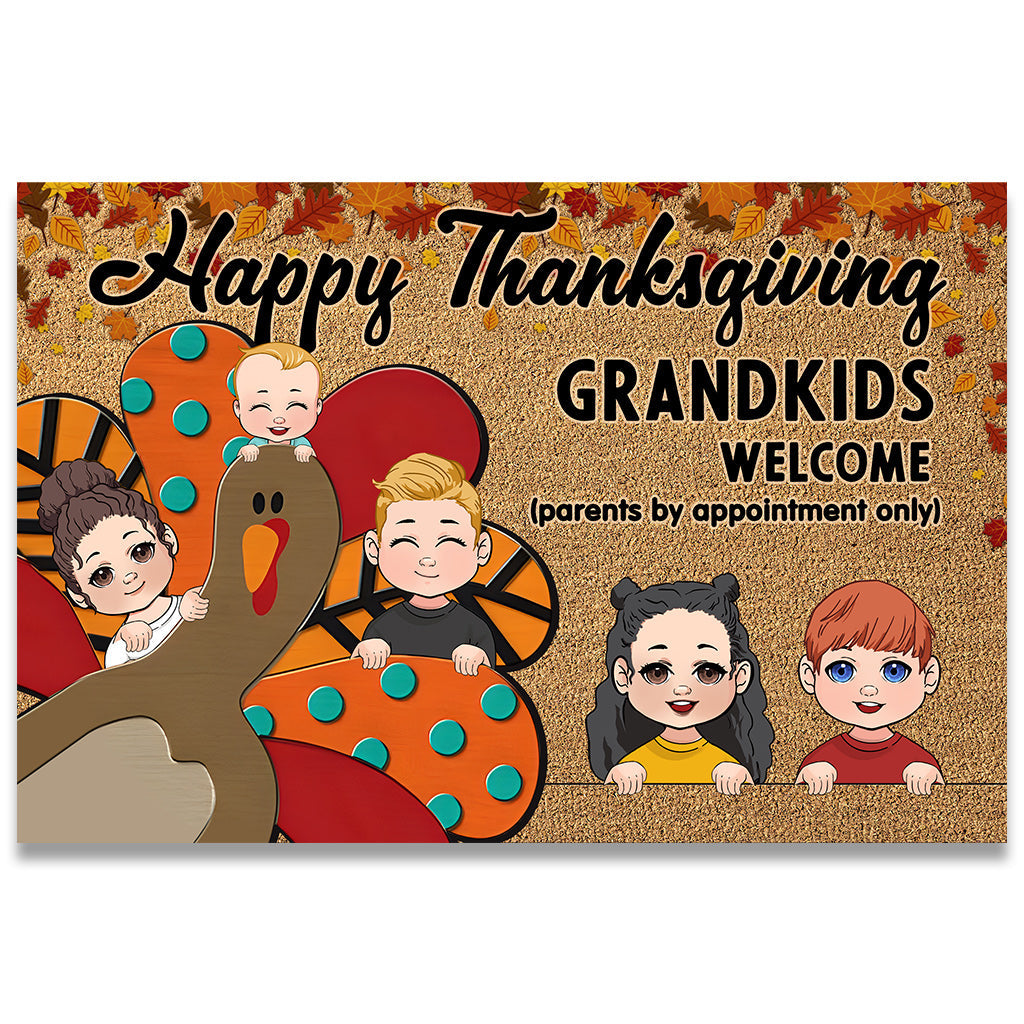 Paillasson personnalisé « Joyeux Thanksgiving » pour grand-mère