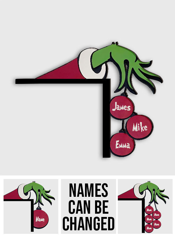 Joyeux Noël - Décoration de porte personnalisée en forme d'étole de Noël