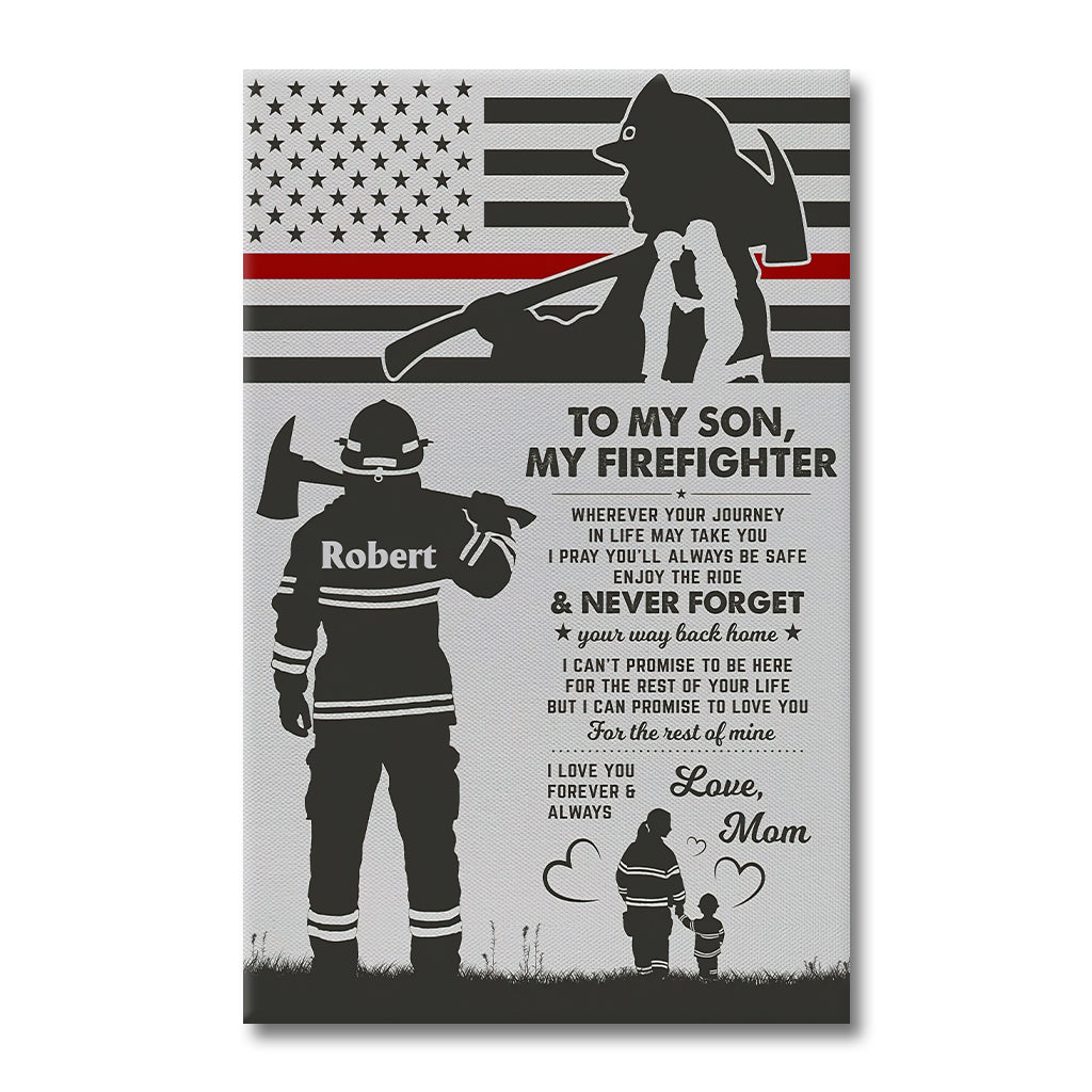 À mon pompier - Toile et affiche personnalisées pour pompier