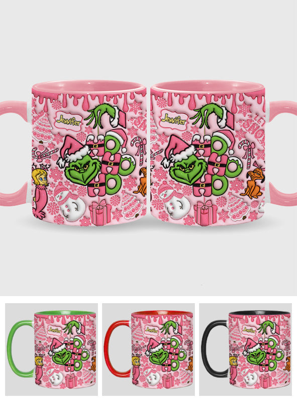 Joyeux Grinchmas - Mug personnalisé avec étole de Noël