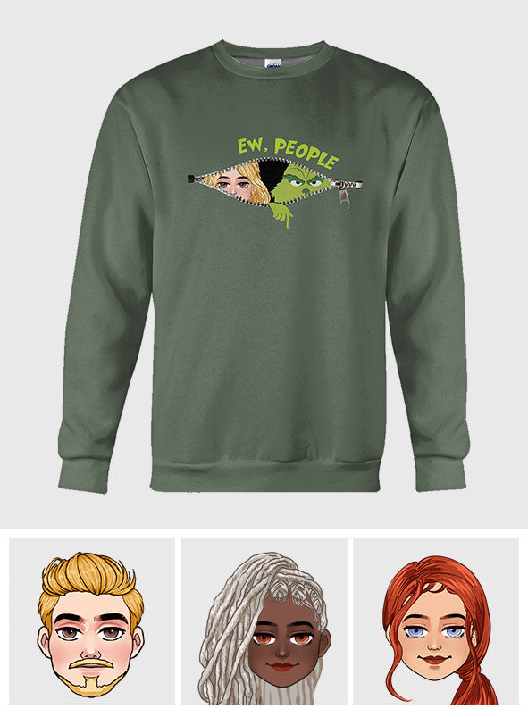 Ew People Green Mischief - T-shirt personnalisé « Volé Noël »