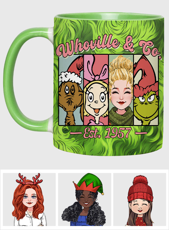 Green Mischief - Personalized Stole Christmas Accent Mug