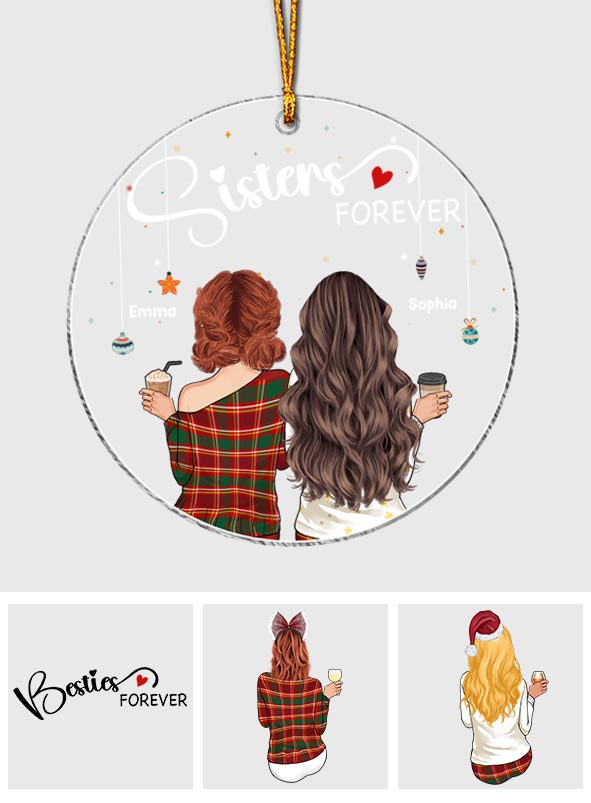 Always Besties - Personalized Bestie Transparent Ornament