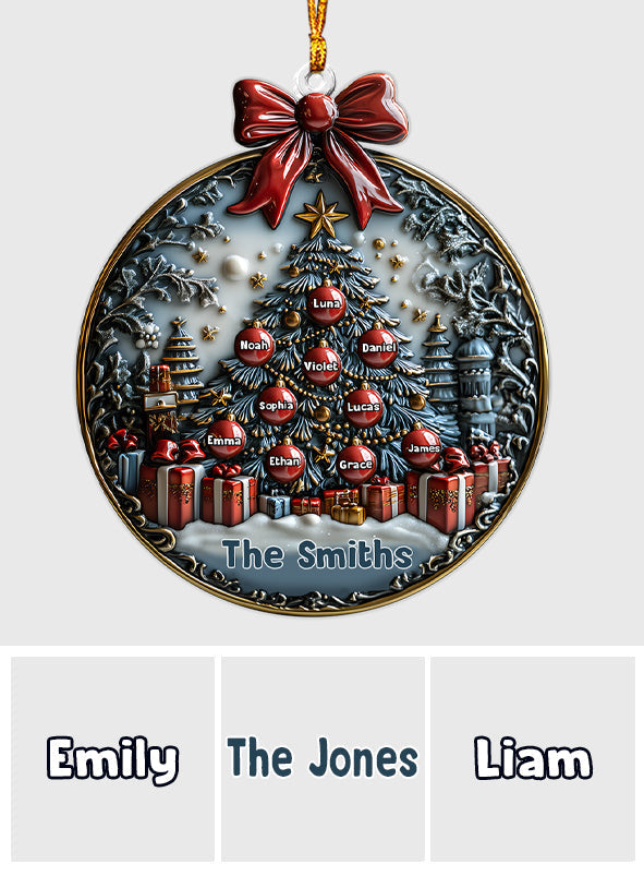 Joyeux Noël - Ornement de Noël personnalisé pour la famille