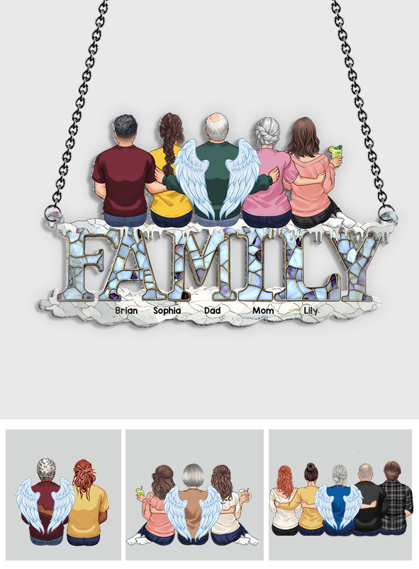 Family Christmas - Personalized Family Window Hanging Suncatcher Ornament