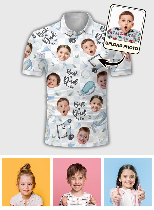 Meilleur papa de loin - Polo de golf personnalisé