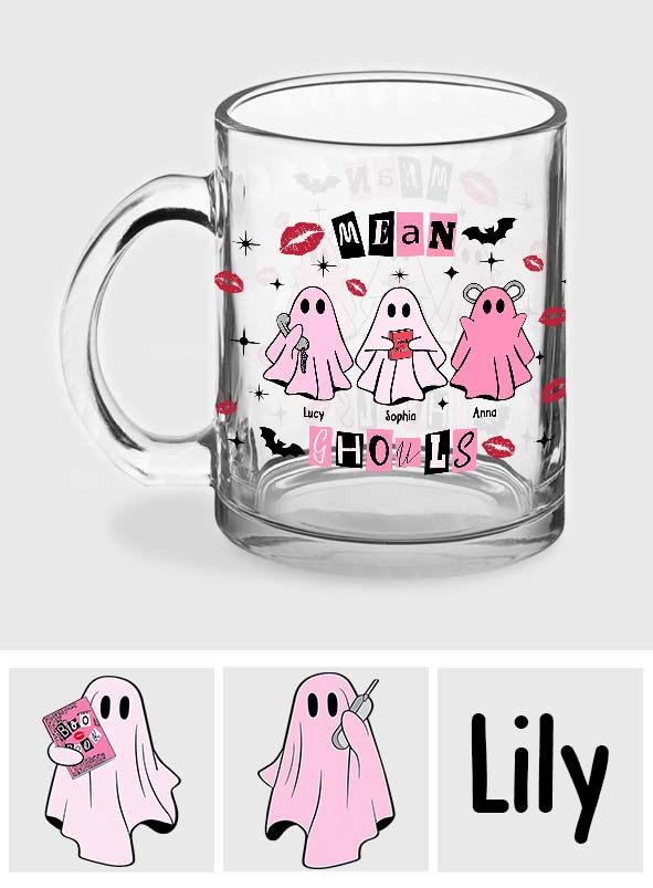 Goules méchantes - Mug en verre personnalisé pour meilleure amie