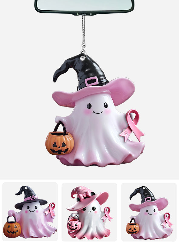 Sensibilisation au cancer du sein - Ornement de voiture personnalisé pour la sensibilisation au cancer du sein