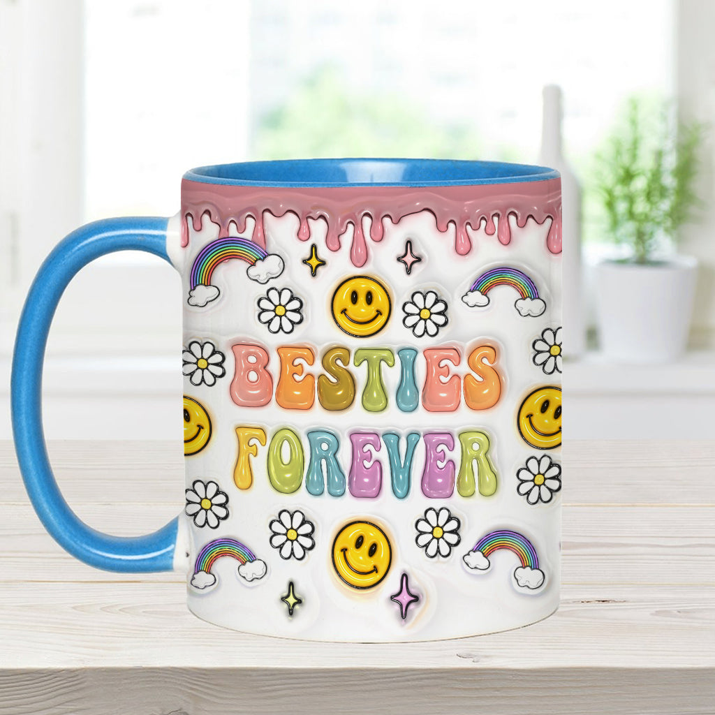 Besties Forever - Personalized Bestie Accent Mug