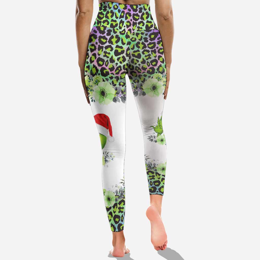 Hologramme Joyeux Noël - Sweat à capuche et legging personnalisés avec étole de Noël