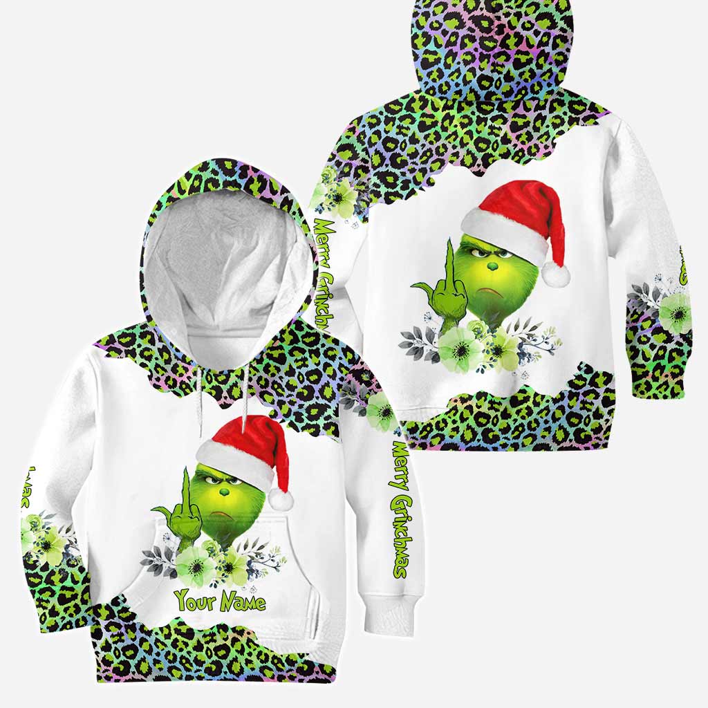 Hologramme Joyeux Noël - Sweat à capuche et legging personnalisés avec étole de Noël