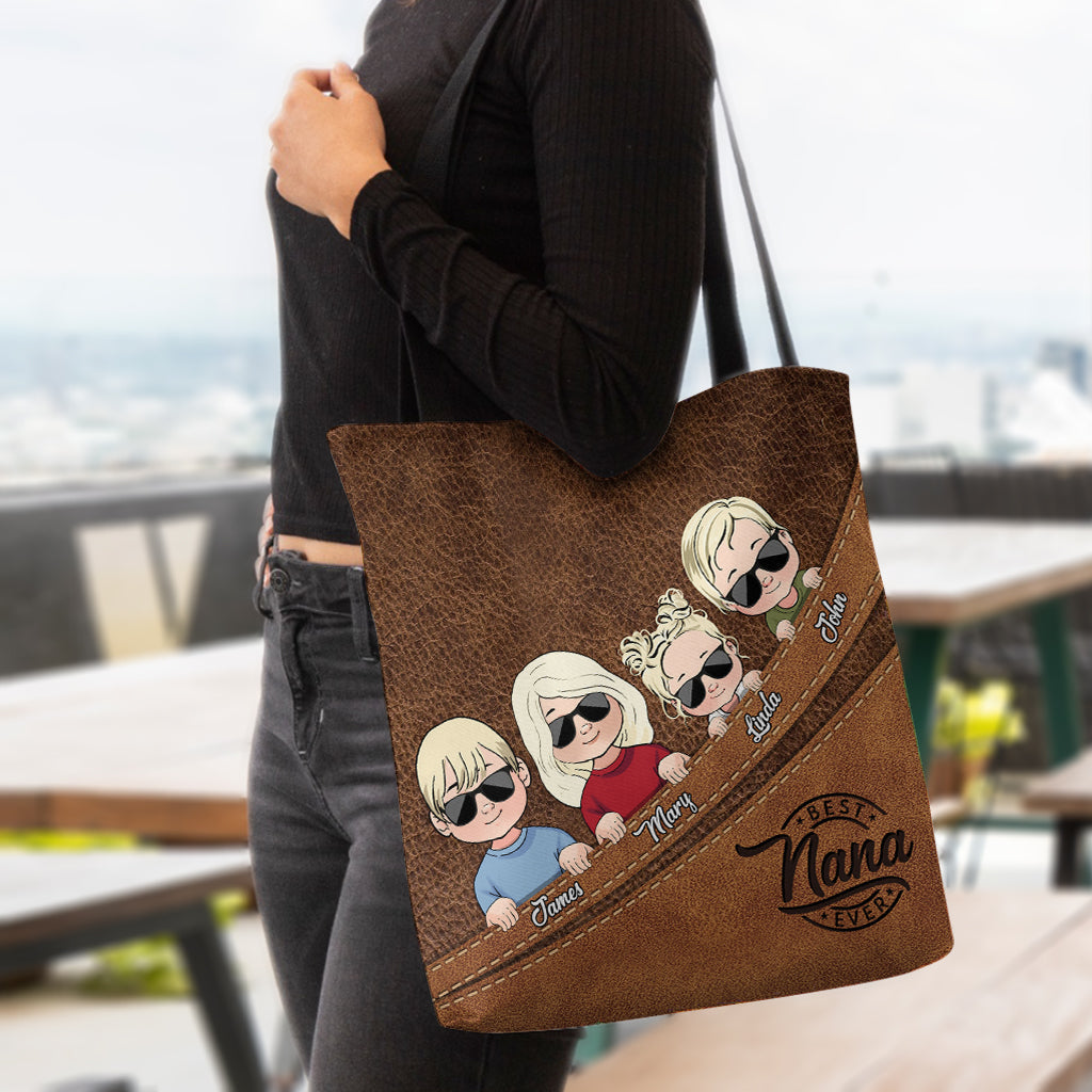 Meilleure grand-mère du monde - Sac fourre-tout personnalisé pour grand-mère