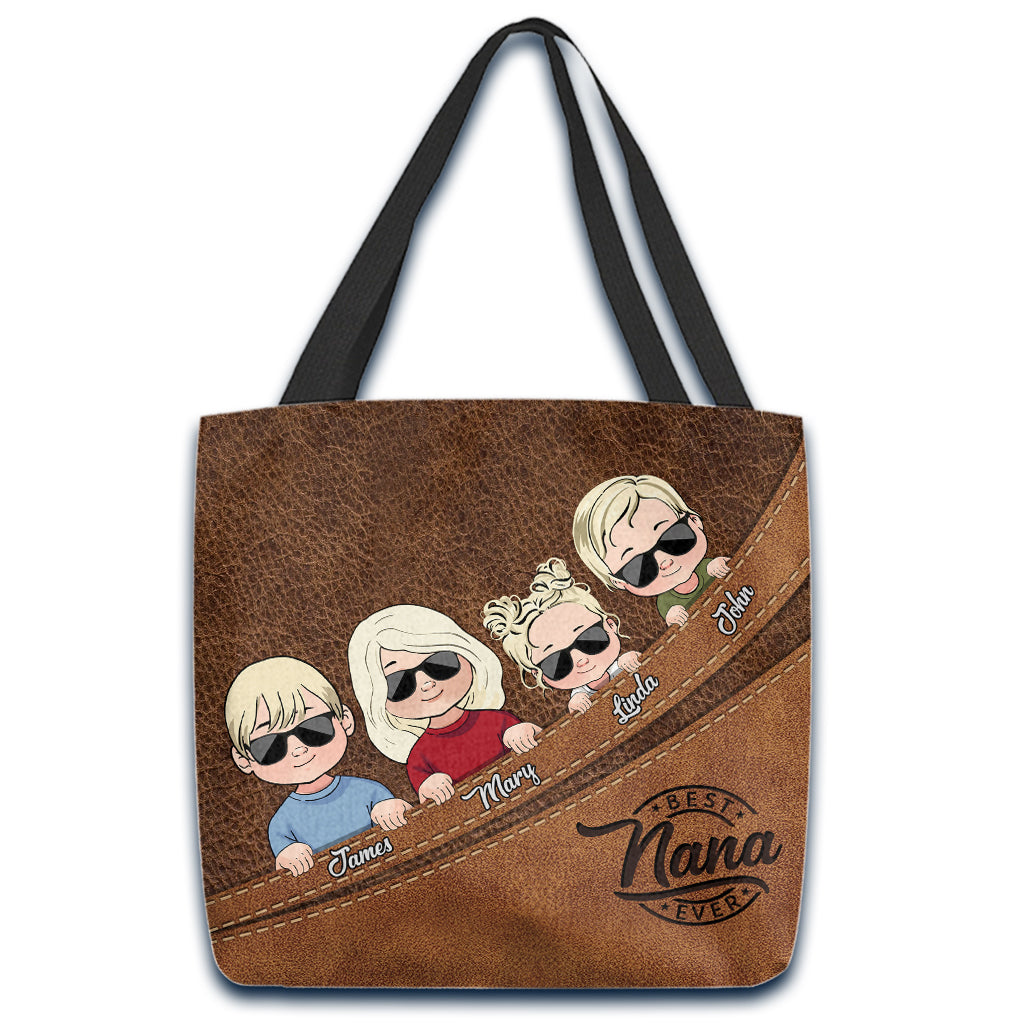 Meilleure grand-mère du monde - Sac fourre-tout personnalisé pour grand-mère