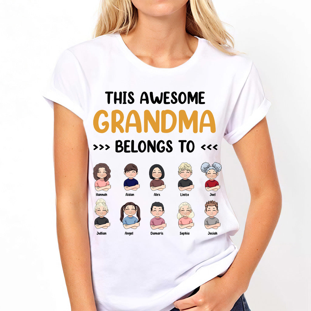 Ce super grand-père appartient à grand-mère - T-shirt et sweat à capuche personnalisés pour la fête des mères