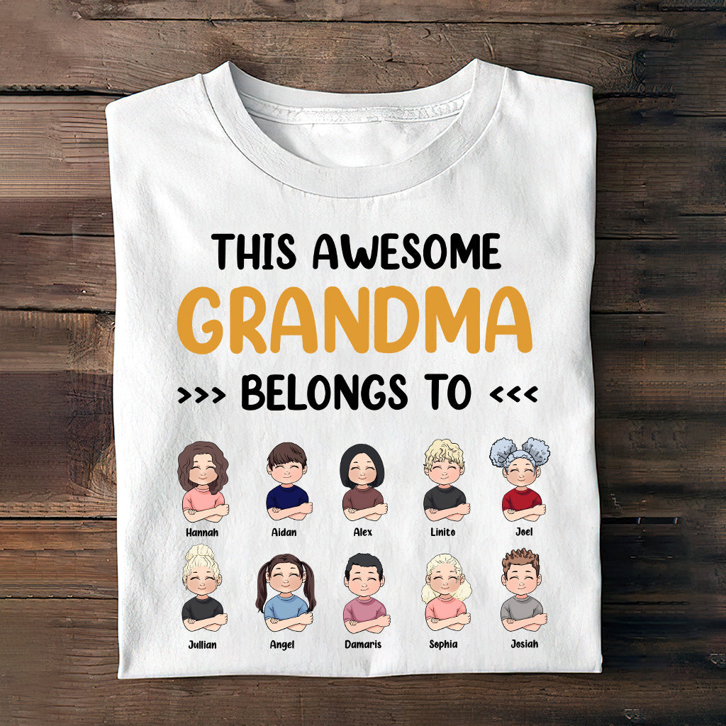 Ce super grand-père appartient à grand-mère - T-shirt et sweat à capuche personnalisés pour la fête des mères